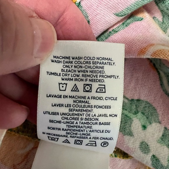 Draper James X Land’s End Women’s Peach Multi Swim Cover Dress EUC S #1993 - Picture 7 of 11